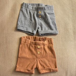 H&M | organic cotton ribbed shorts